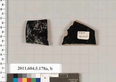 Terracotta fragments of kylikes (drinking cups)