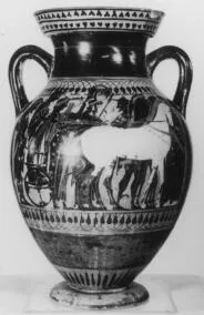 AMPHORA, BELLY, TYPE B (ATHENIAN, BLACK-FIGURE)