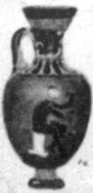 AMPHORA, MINIATURE PANATHENAIC (ATHENIAN, BLACK-FIGURE)