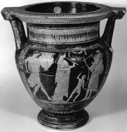 KRATER, COLUMN (ATHENIAN, RED-FIGURE)