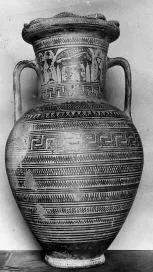 AMPHORA, NECK (ATHENIAN GEOMETRIC, SILHOUETTE)