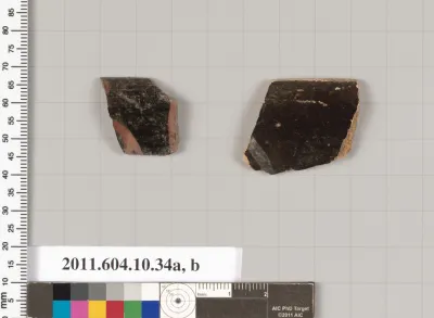 Terracotta rim fragments of kylikes (drinking cups)