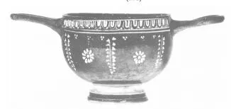 SKYPHOS (SOUTH ITALIAN, GNATHIAN, BLACK GLAZE)