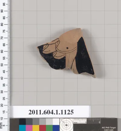 Terracotta fragment of a kylix (drinking cup)