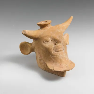 Vase in the form of a head of Acheloos