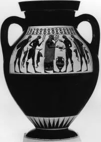 AMPHORA, BELLY, TYPE B (ATHENIAN, BLACK-FIGURE)