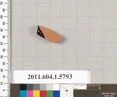 Terracotta fragment of a kylix: eye-cup  (drinking cup)