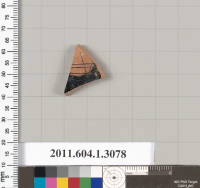 Terracotta fragment of a kylix (drinking cup)