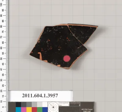Terracotta rim fragment of a kylix (drinking cup)