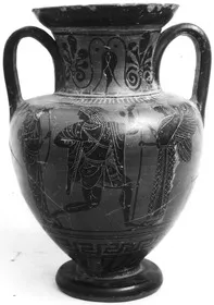 AMPHORA, NECK (ATHENIAN, BLACK-FIGURE)