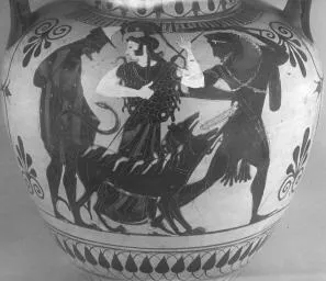 AMPHORA, NECK (ATHENIAN, BLACK-FIGURE)