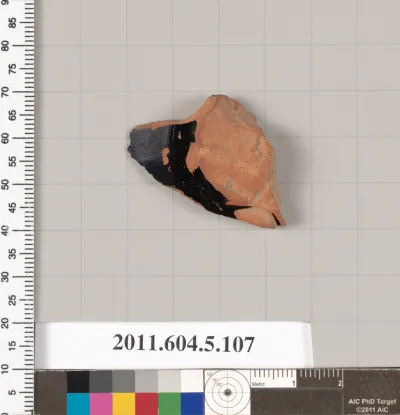 Terracotta fragment of a stemless kylix (drinking cup)?