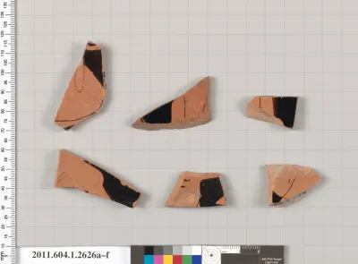 Terracotta fragments of kylikes (drinking cups)