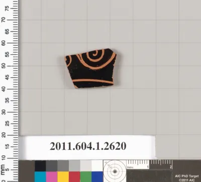 Terracotta fragment of a kylix (drinking cup)