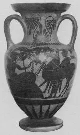 AMPHORA, NECK (ETRUSCAN, BLACK-FIGURE)