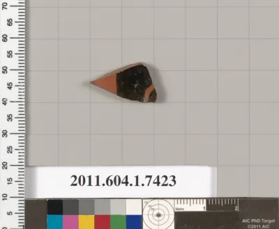 Terracotta fragment of a kylix (drinking cup)