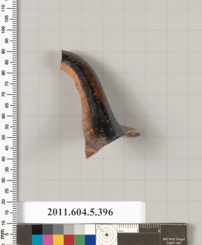 Terracotta fragment of a kylix (drinking cup)