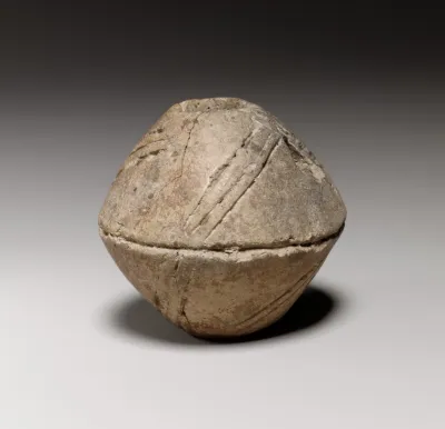 Terracotta biconical spindle-whorl