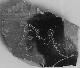 KRATER, COLUMN, FRAGMENT (ATHENIAN, BLACK-FIGURE)
