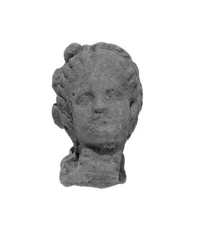 Head with Melon Coiffure and Wreath