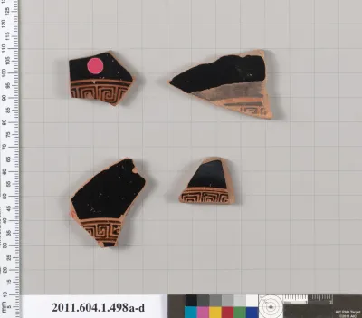 Terracotta fragments of kylikes (drinking cups)