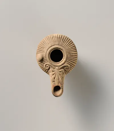 Terracotta oil lamp