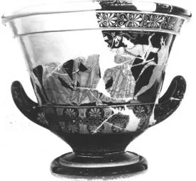 KRATER, CALYX, FRAGMENTS (ATHENIAN, RED-FIGURE)