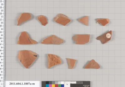 Terracotta rim fragments of kylikes(drinking cups)