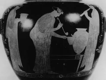 STAMNOS (ATHENIAN, RED-FIGURE)