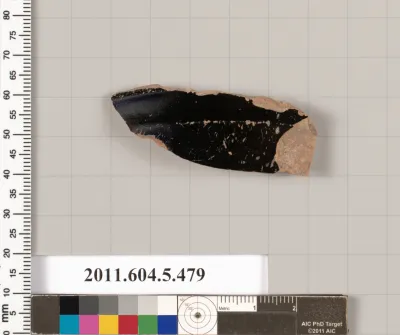 Terracotta rim fragment of a kylix (drinking cup)