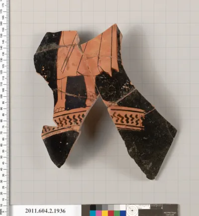 Terracotta fragment of a Nolan neck-amphora (jar)