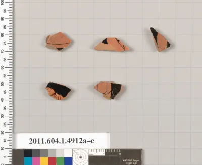Terracotta fragments of kylikes (drinking cups)