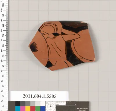 Terracotta rim fragment of a kylix (drinking cup)