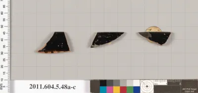 Terracotta rim fragments of kylikes (drinking cups)