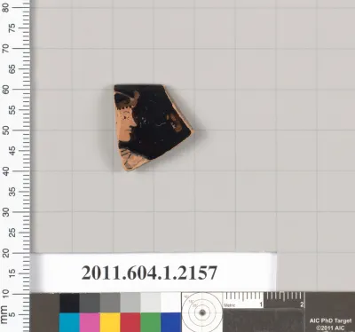 Terracotta rim fragment of a kylix (drinking cup)