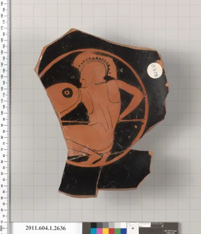 Terracotta fragment of a kylix (drinking cup)