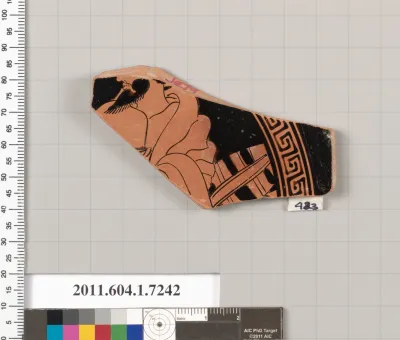 Terracotta fragment of a kylix (drinking cup)