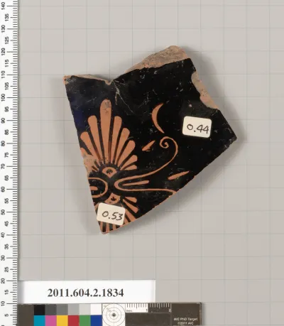 Terracotta fragment of a skyphos (deep drinking cup)