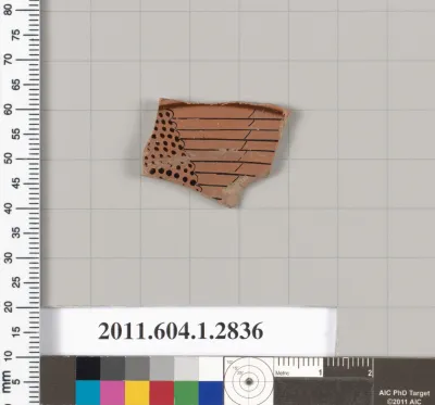 Terracotta fragment of a kylix (drinking cup)