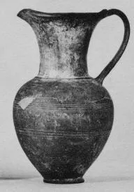 OINOCHOE (ETRUSCAN, BUCCHERO)