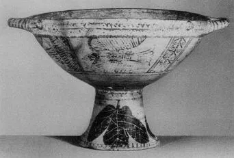 BOEOTIAN BIRD CUP (BOEOTIAN, OUTLINE)