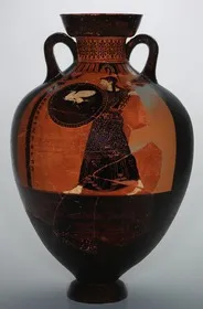 AMPHORA, PANATHENAIC PRIZE (ATHENIAN, BLACK-FIGURE)