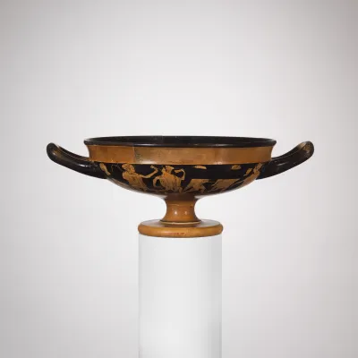 Terracotta kylix (drinking cup)