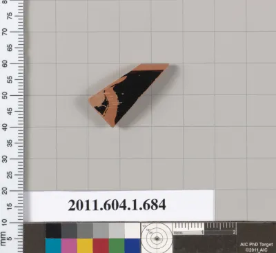 Terracotta rim fragment of a kylix (drinking cup)