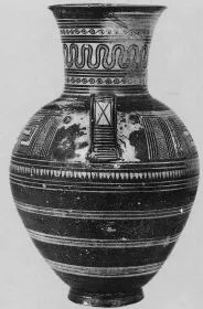 AMPHORA, NECK, SHOULDER-HANDLED (ATHENIAN GEOMETRIC)