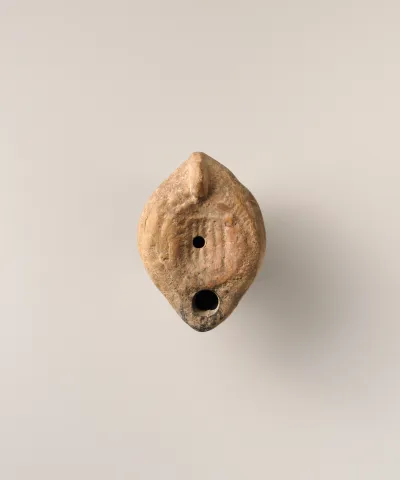Terracotta oil lamp