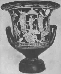 KRATER, CALYX (ATHENIAN, RED-FIGURE)