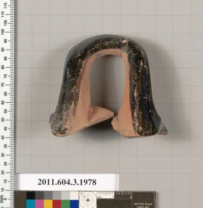 Terracotta fragment of a kylix (drinking cup)