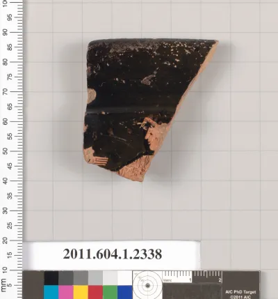 Terracotta rim fragment of a kylix (drinking cup)