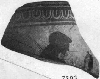 LEKYTHOS, FRAGMENT (ATHENIAN, BLACK-FIGURE)